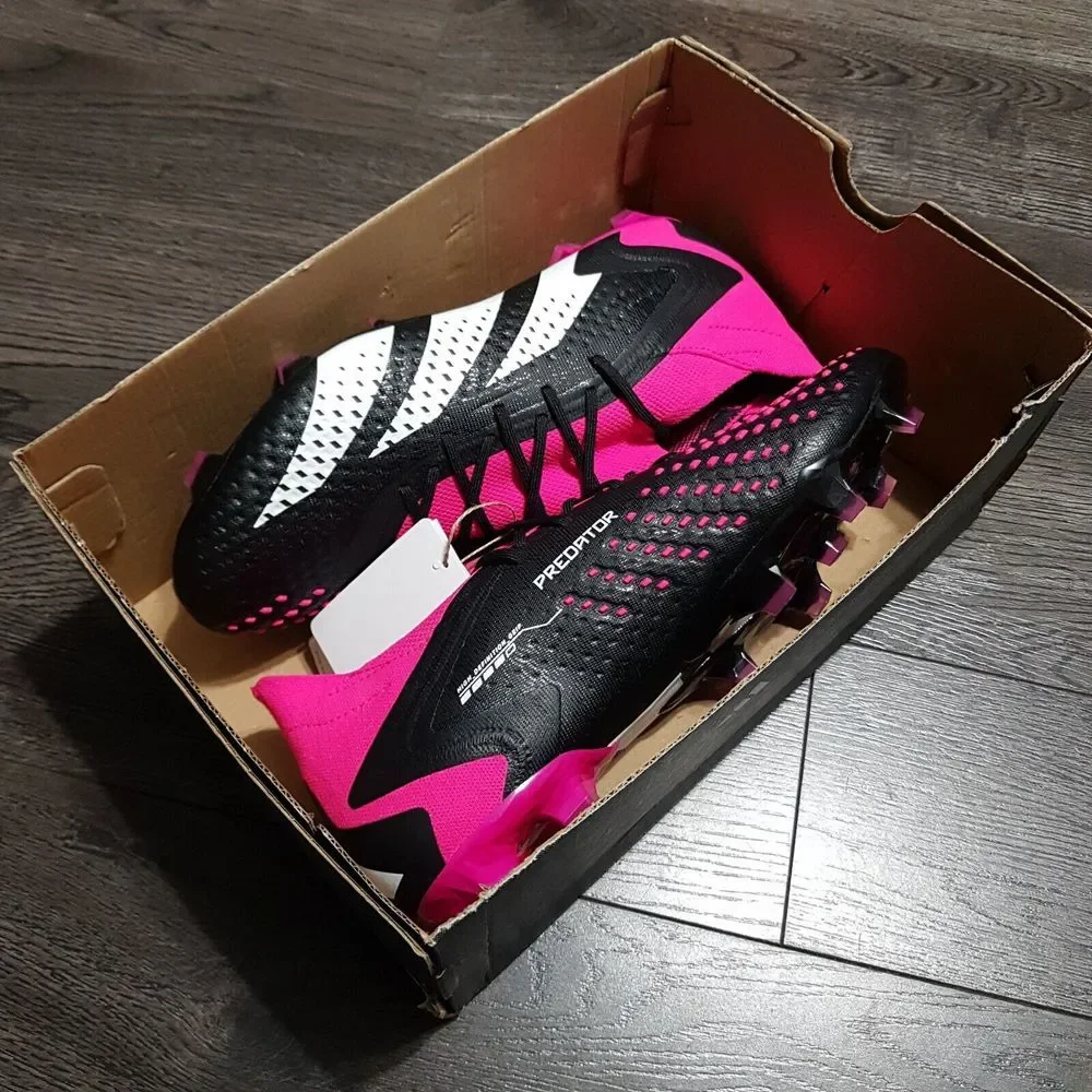 ADIDAS Predator Accuracy .1 FG Soccer Cleats Mens Size 7.5 Black‎ Pink GW4569